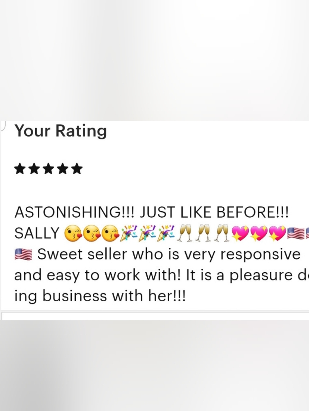 Sweet Seller And Very Easy To Work With!!! 5 stars!!!